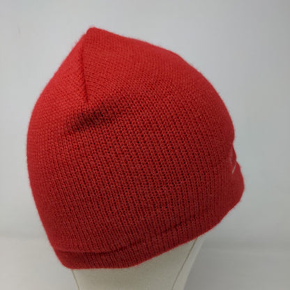 Port & Company Men's Pioneer Packaging Knit Beanie Hat Cap Red Embroidered