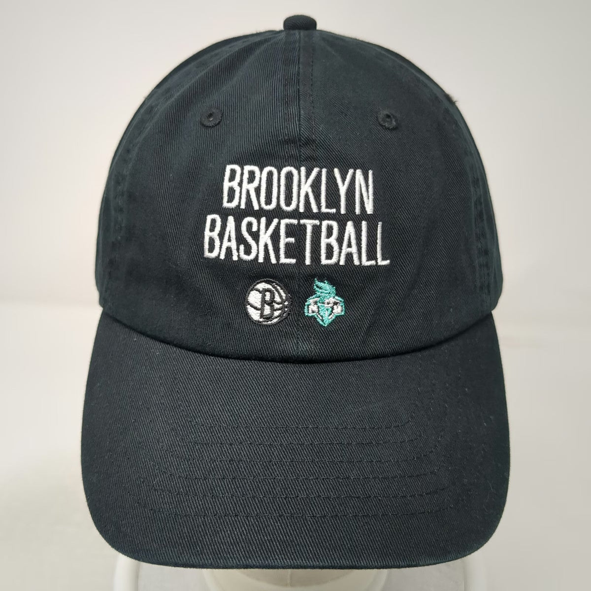 Brooklyn Basketball Baseball Cap Black One Size Cotton Slideback Hat Buckle Brim