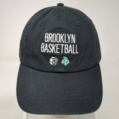 Brooklyn Basketball Baseball Cap Black One Size Cotton Slideback Hat Buckle Brim