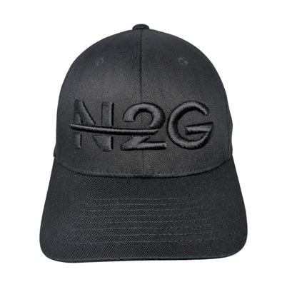 N2G Nutrition 2 Go Fitted Hat Black L-XL Embroidered Flexfit #Suppbro
