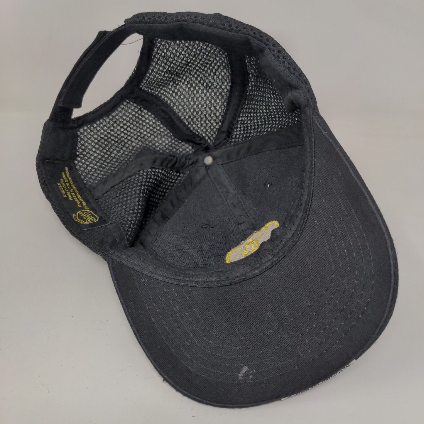Welcome To Moe's Strapback Mesh Back Hat Black One Size Embroidered