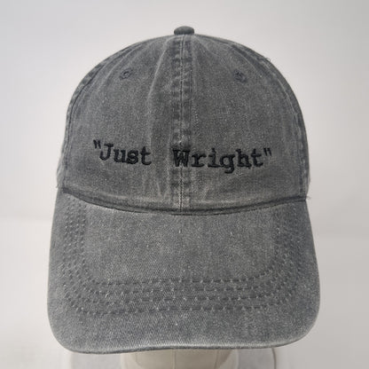 Just Wright Slideback Hat Gray One Size Adjustable Embroidered Otto
