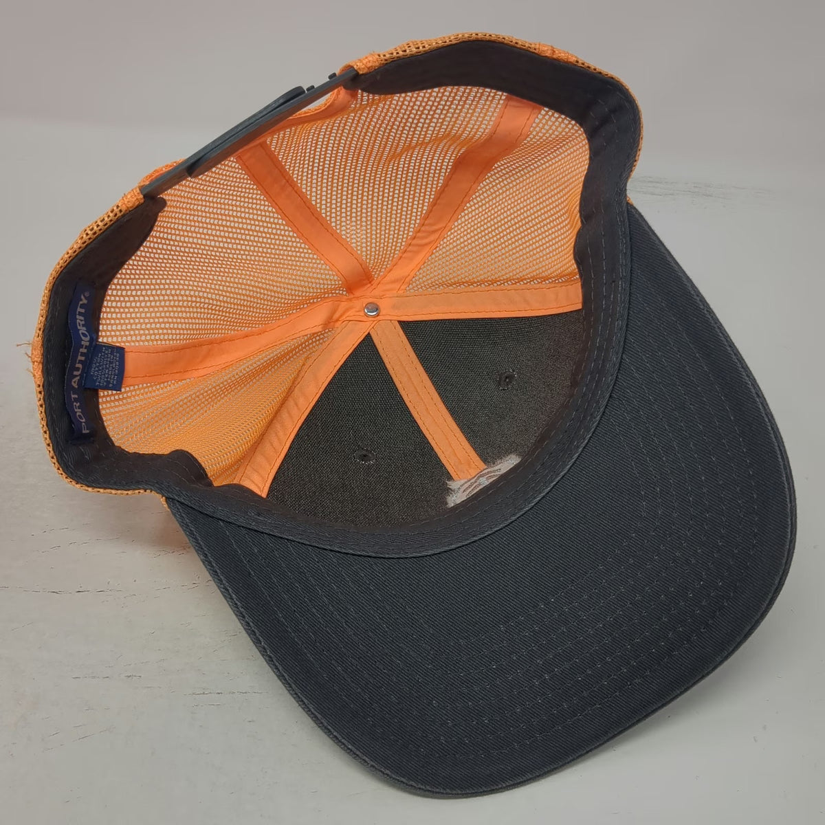 Port Authority Boise Cascade Gray Orange One Size Trucker Hat Mesh Snapback Logo