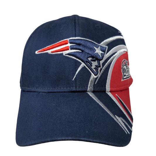 Reebok Men's Fitted Hat Blue L-XL Embroidered New England Patriots Logo NFL