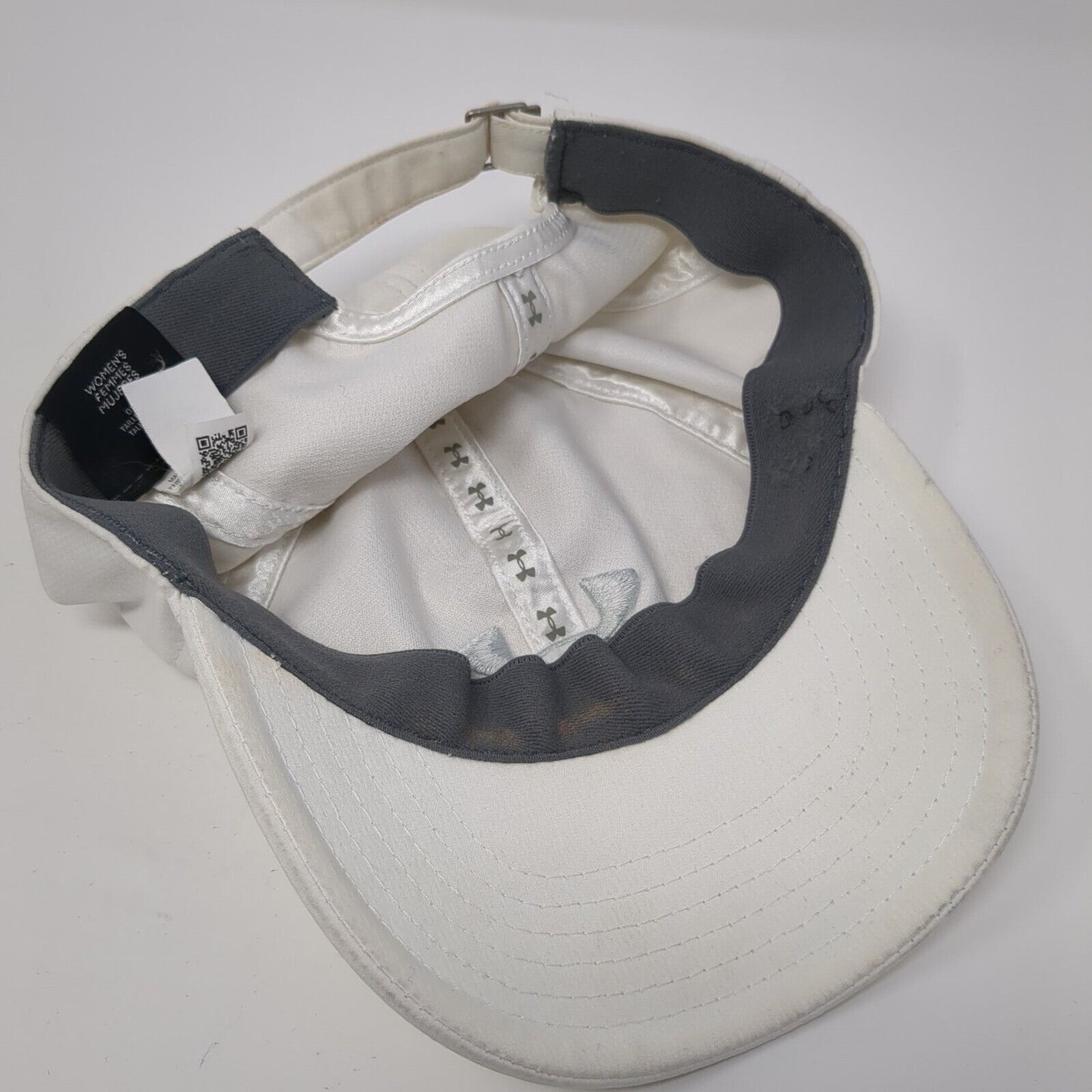 Under Armour Women's Slideback Hat White One Size Adjustable Embroidered 6 Panel