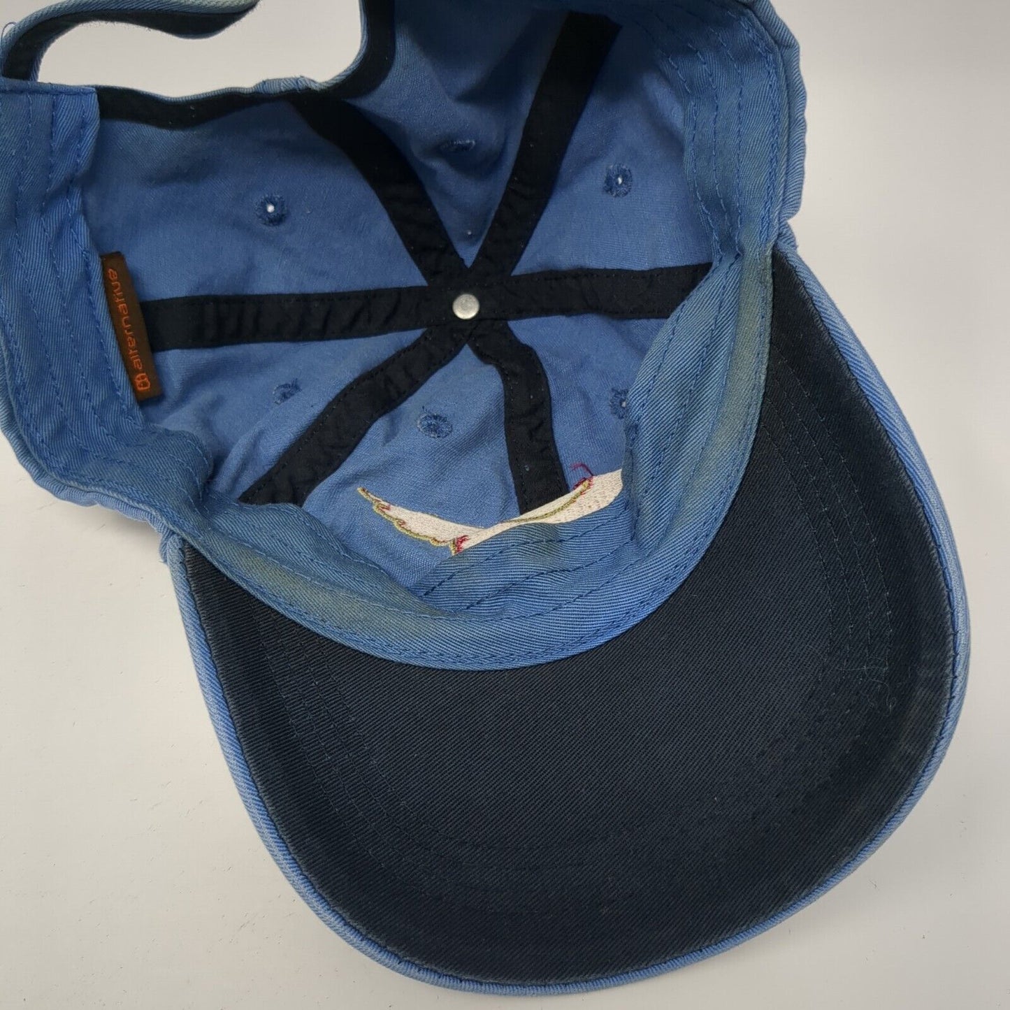 Alternative Slideback Hat Blue One Size Embroidered Logo Adjustable