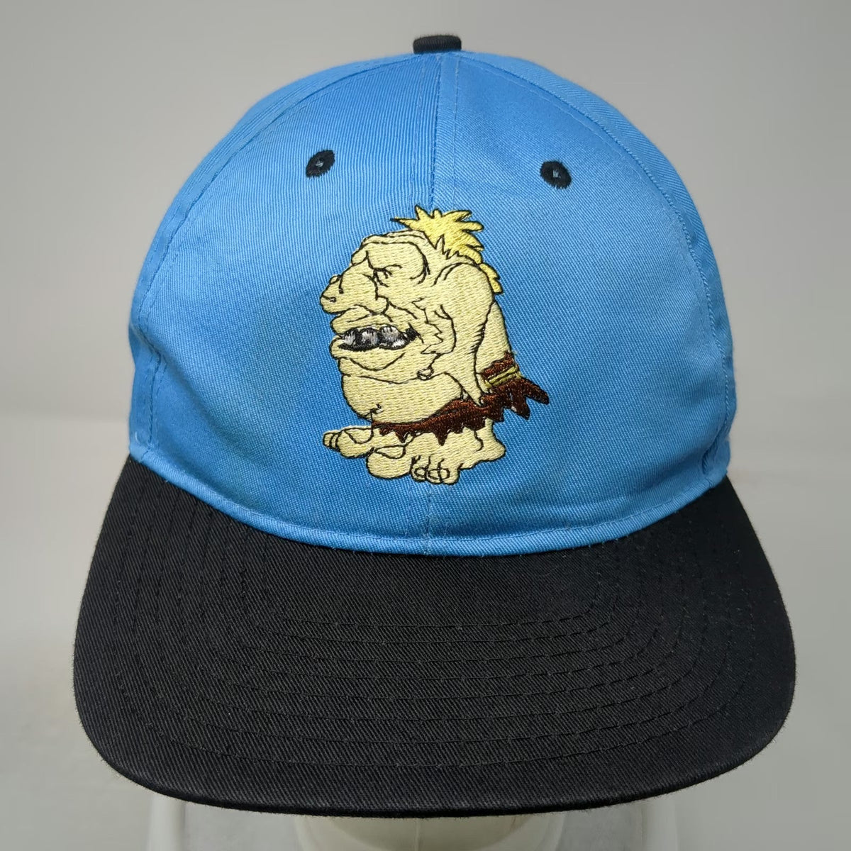 Cameron Sports Snapback Blue Black One Size Green Underbrim Caveman Graphic Hat