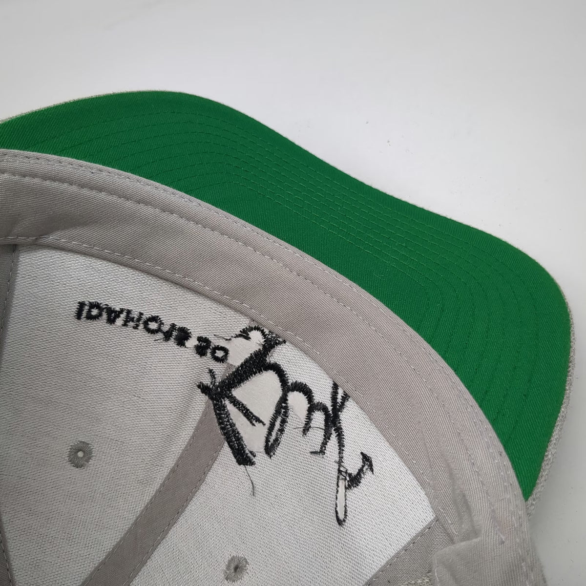Yupoong Snapback Hat Gray One Size Idaho Is So Fly Fishing Hook Green Underbrim