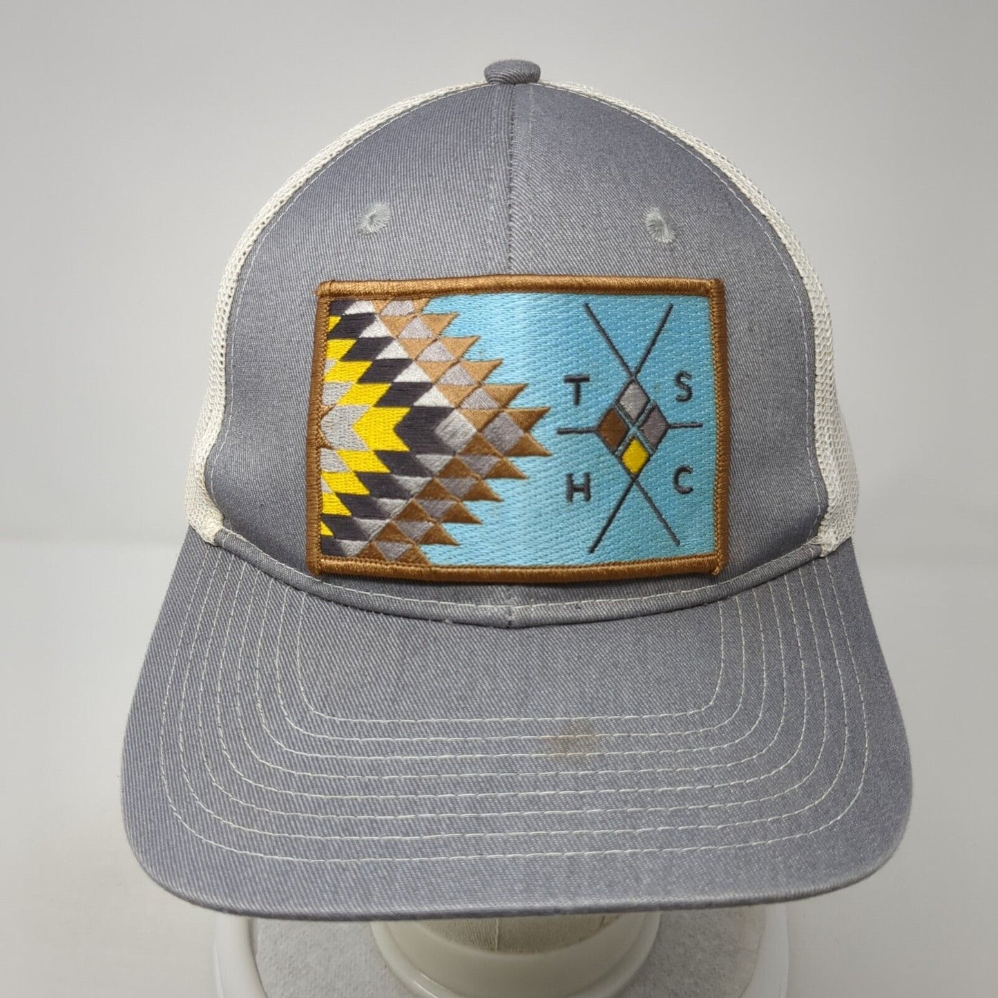 TSHC Patch Snapback Mesh Back Trucker Hat Gray One Size Port Authority