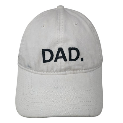 DAD. Slideback Baseball Cap White One Size Adjustable Embroidered 6 Panel