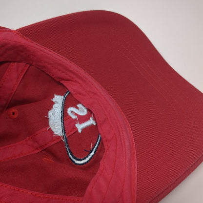 Florida SI Strapback Hat Red One Size Adjustable Embroidered 6 Panel