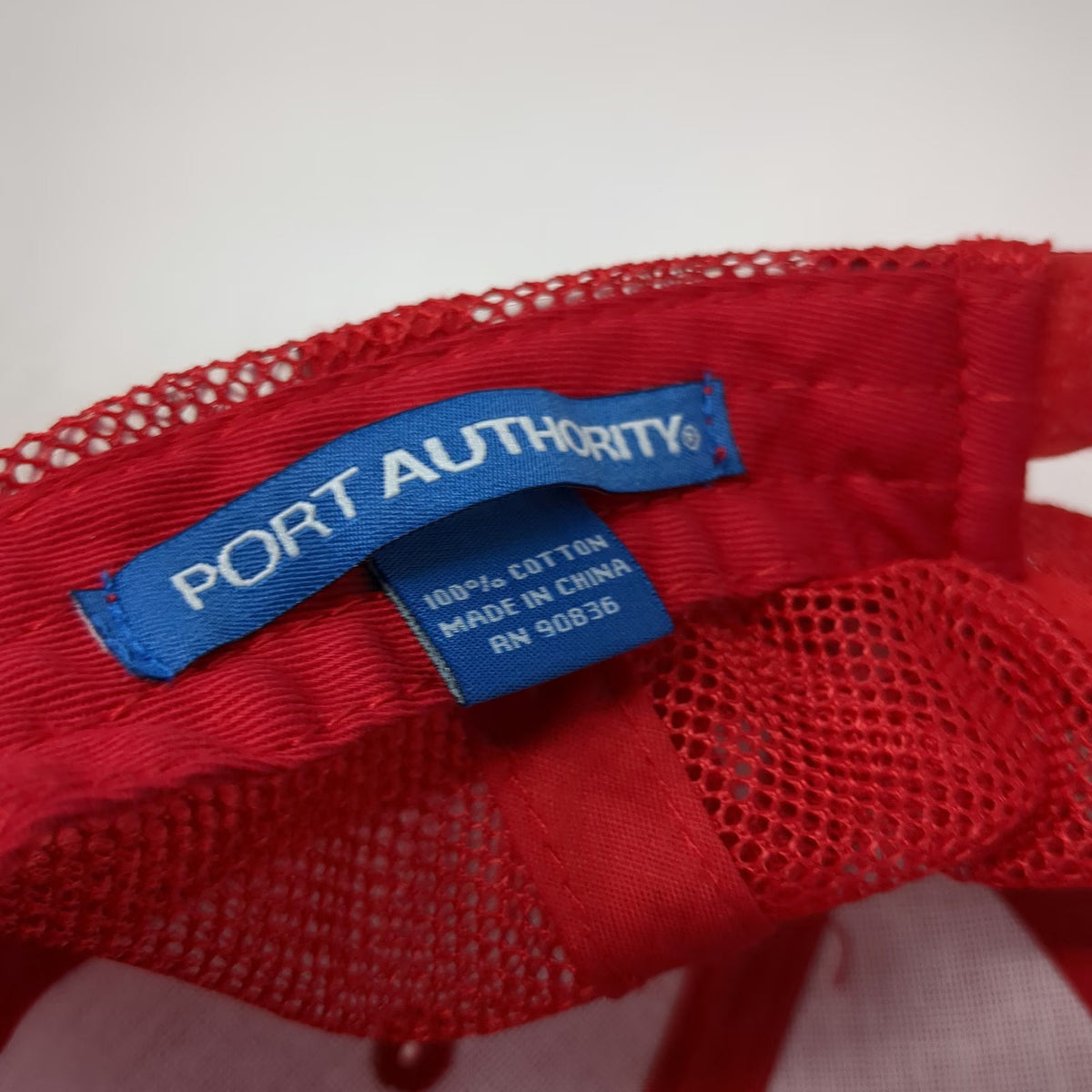 Port Authority Baseball Cap Red One Size Pioneer Equipment Co Mesh Checkered Hat