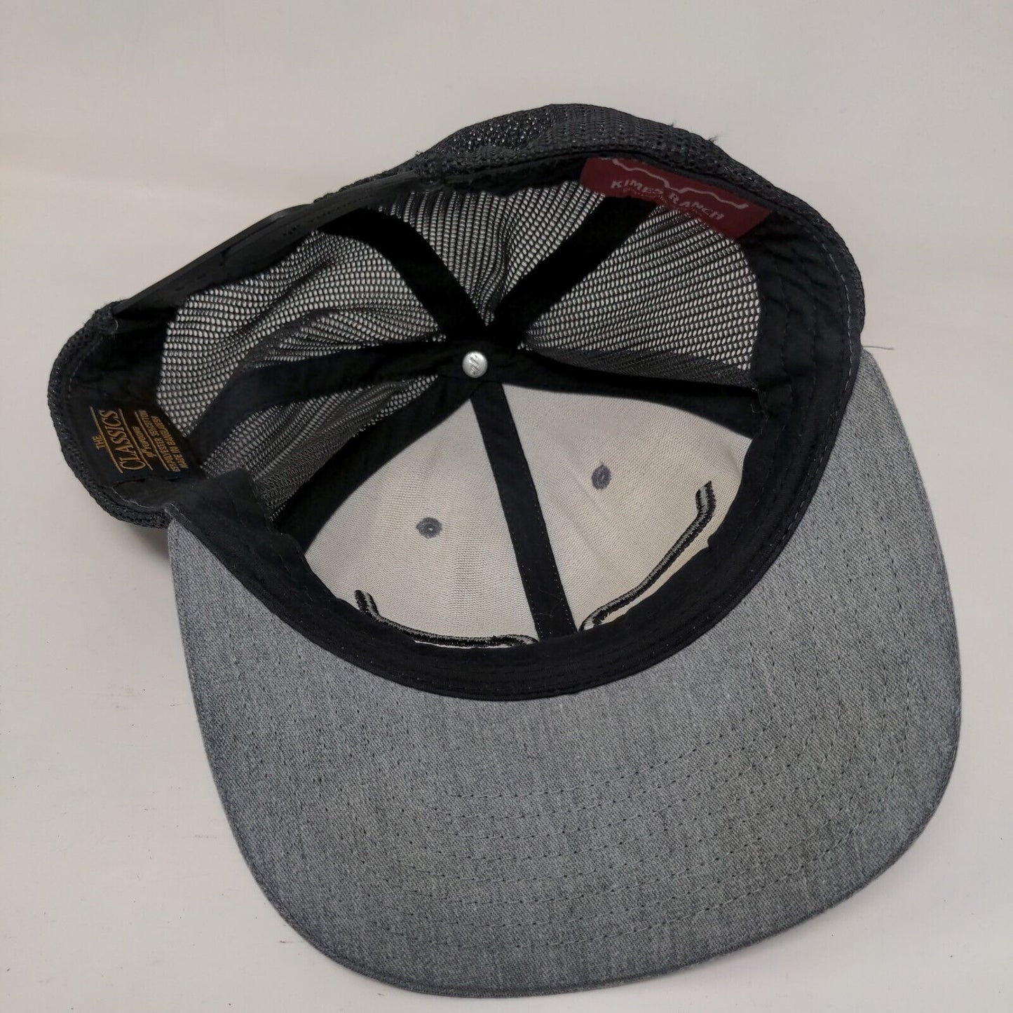 Kimes Ranch Snapback Trucker Hat Gray Embroidered Mesh Back The Classics Yupoong