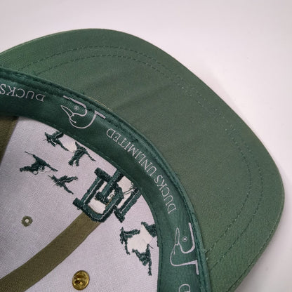 Ducks Unlimited Baseball Cap Green One Size Duck Embroidery Pin Slideback Hat