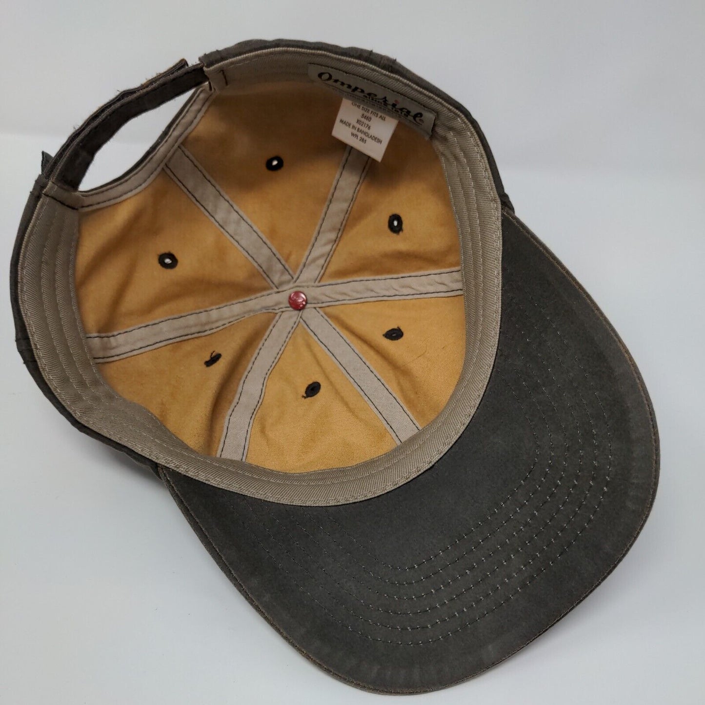 Imperial Strapback Hat Brown OSFA Adjustable Solid Blank 6 Panel