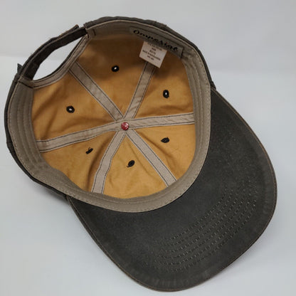 Imperial Strapback Hat Brown OSFA Adjustable Solid Blank 6 Panel