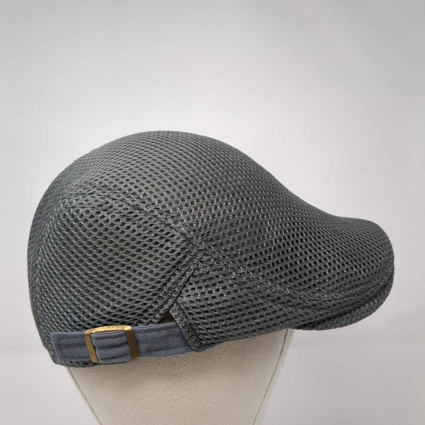 Unbranded Flat Cap Gray One Size Adjustable Mesh Breathable Blank