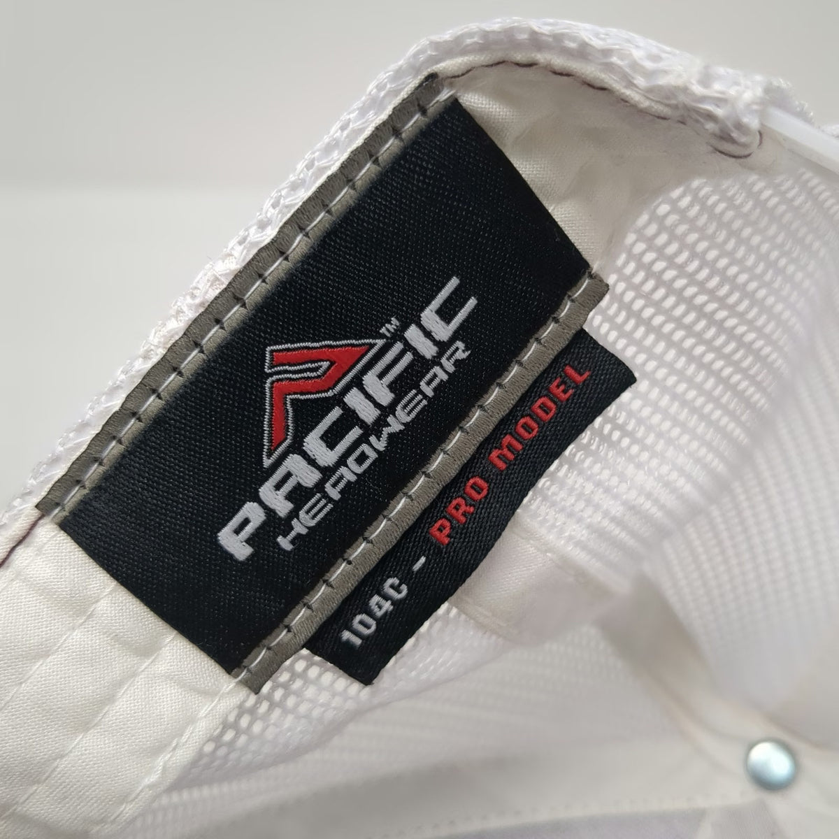 Pacific Headwear Trucker Hat Red White One Size Snapback ITC Services Mesh