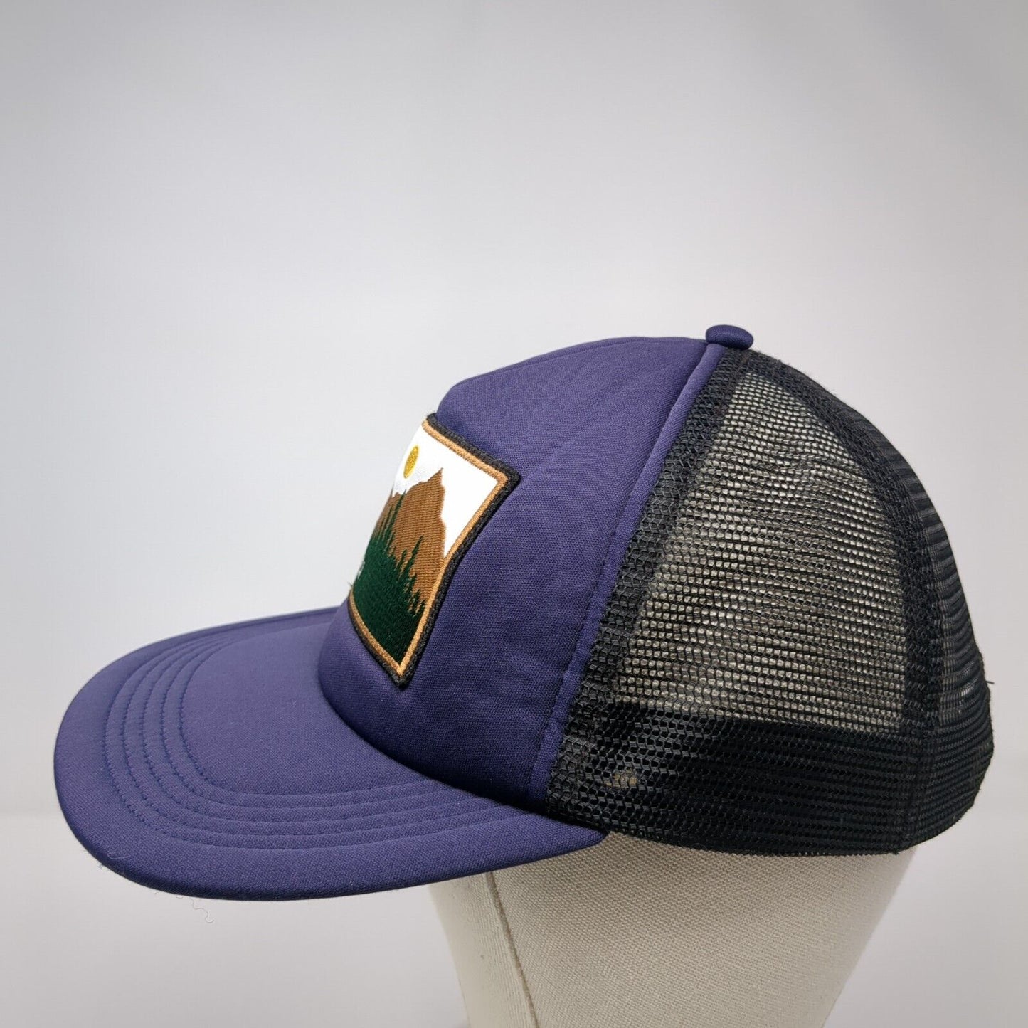 KAYU Snapback Trucker Hat Blue One Size Adjustable Embroidered Mesh Back 6 Panel