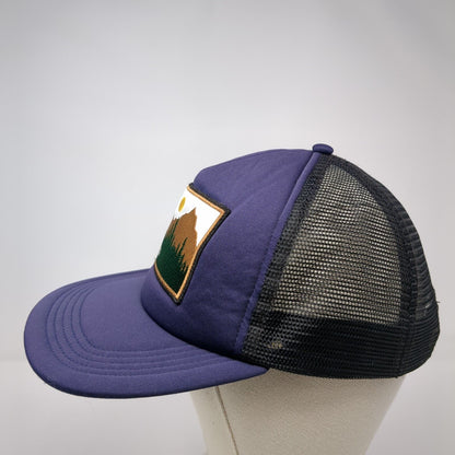 KAYU Snapback Trucker Hat Blue One Size Adjustable Embroidered Mesh Back 6 Panel