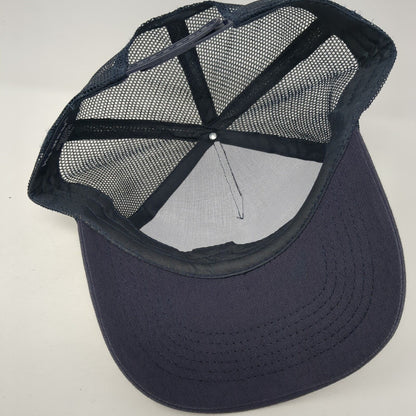 Vidapay Snapback Mesh Back Trucker Hat Blue One Size Solid Hit Wear