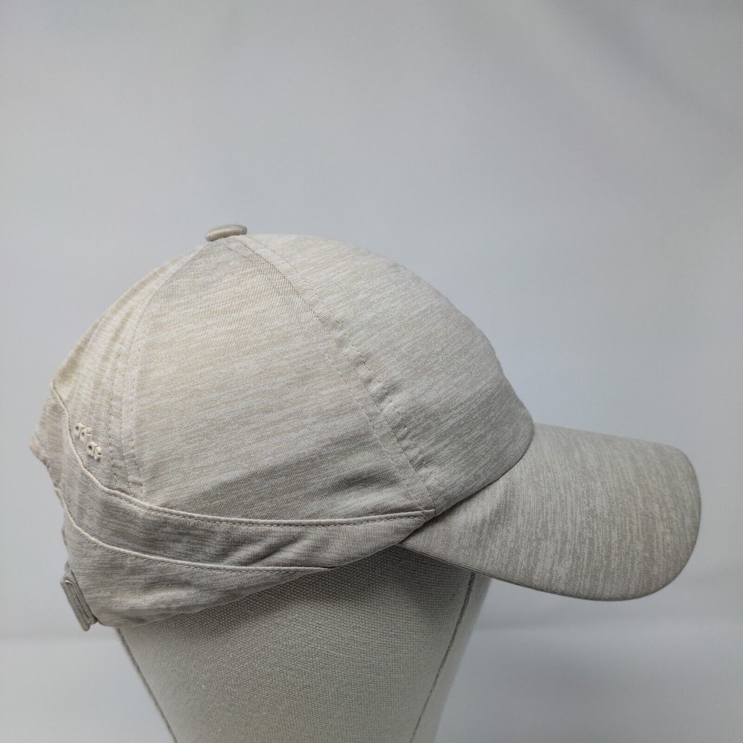 Adidas 3 Stripes Strapback Hat Tan OSFA Adjustable Climalite 6 Panel