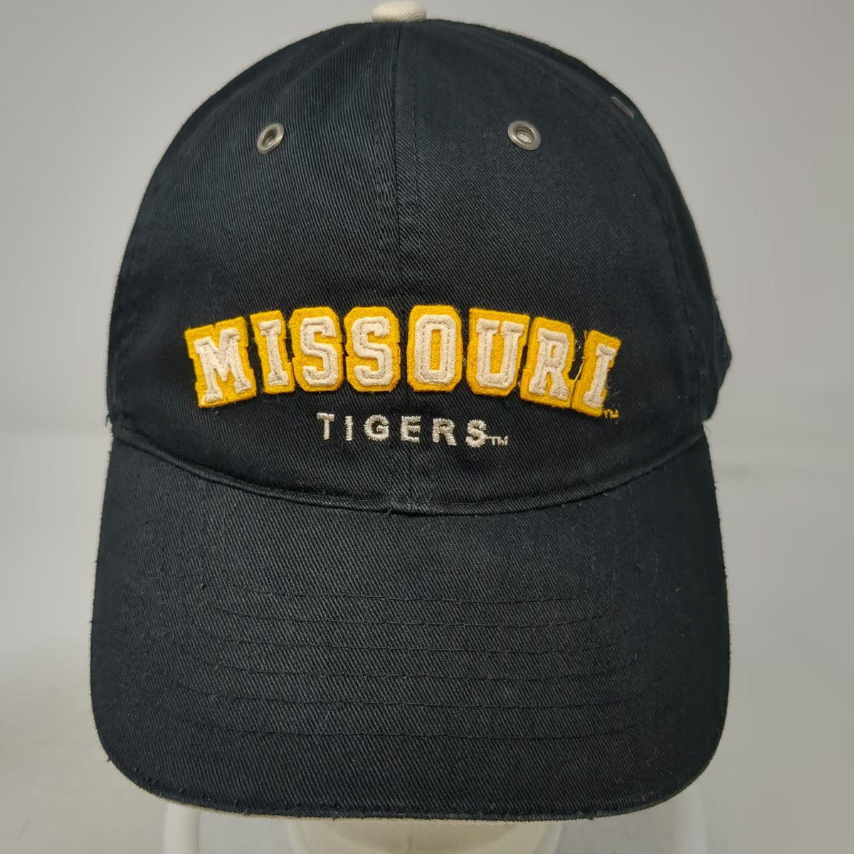 Missouri Tigers NCAA Colosseum Black Gold One Size Cap Cotton Slideback Logo Hat