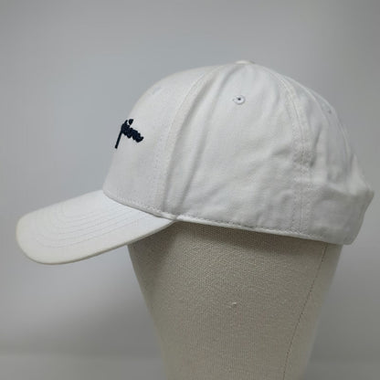 Champion Baseball Cap White One Size Embroidered Script Logo Slideback Strap Hat