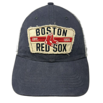 '47 Boston Red Sox MLB Blue White Trucker Hat One Size Mesh Snapback Logo Patch