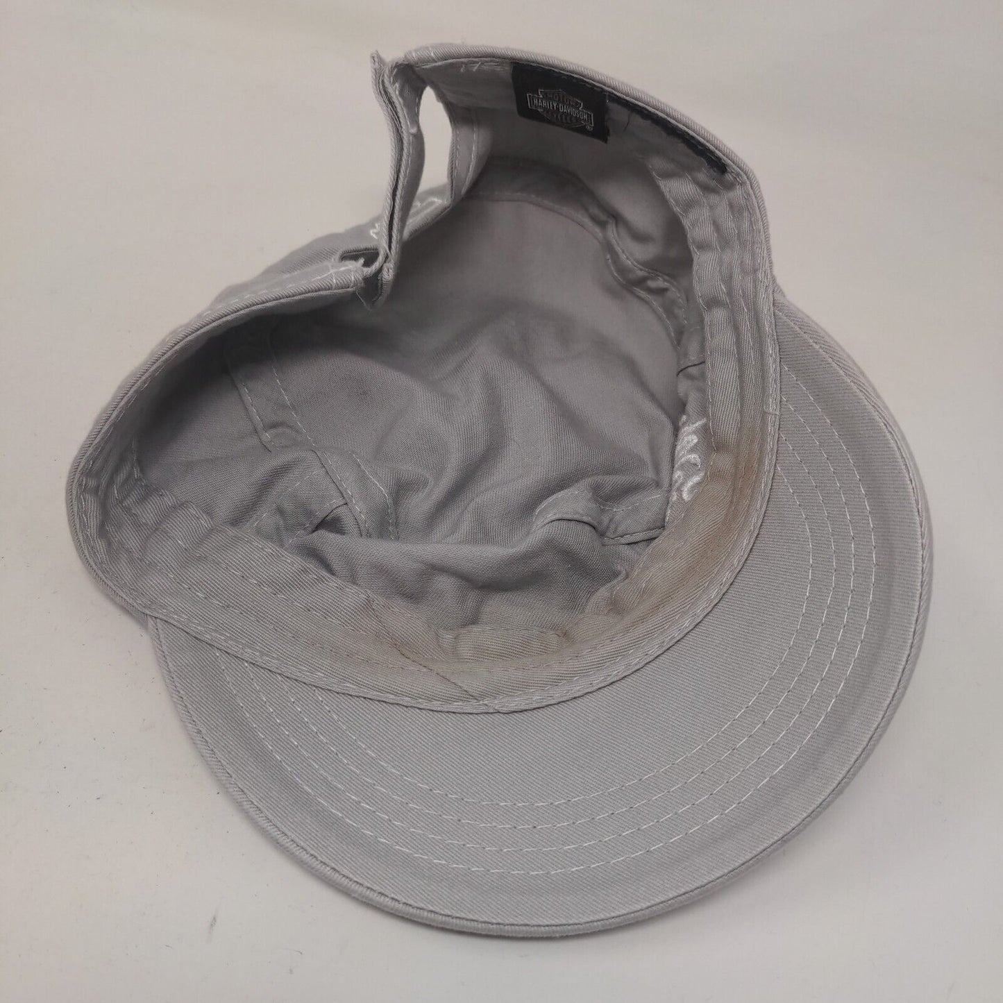 Harley-Davidson Motorcycles Strapback Cadet Army Cap Hat Gray One Size