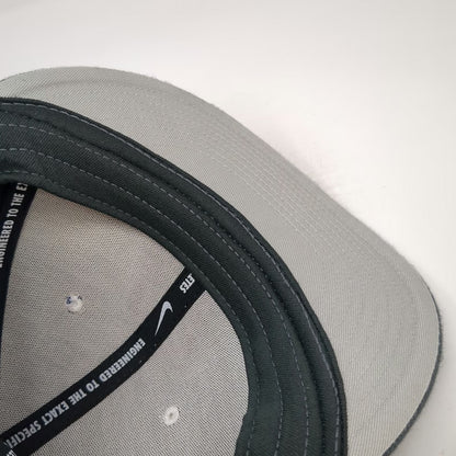 Nike Baseball Cap Gray M Dri-Fit Perforated Storm Logo Athletic Performance Hat