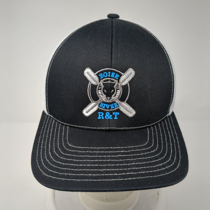 Boise River R&T Snapback Trucker Hat Black OS Adjustable Mesh Pacific Headwear