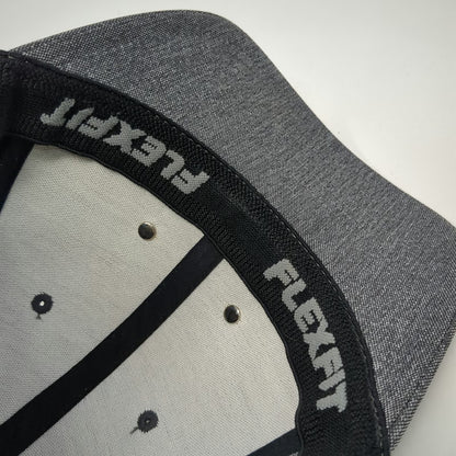 Oakley Baseball Cap Gray M Metal Logo Flexfit Heathered Fitted Hat Stretch