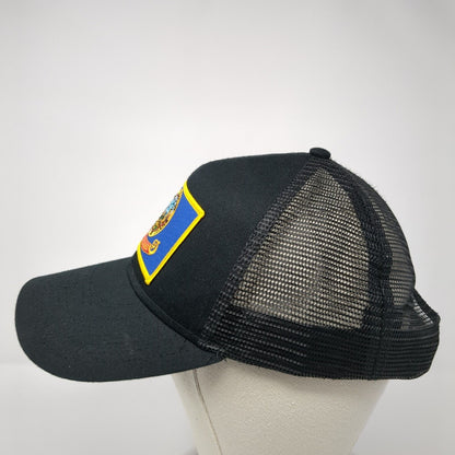State of Idaho Snapback Trucker Hat Black One Size Adjustable Mesh Back Otto