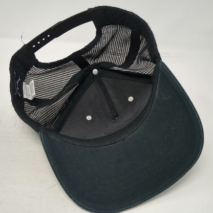 Art Class Trucker Hat Black White One Size Mountain Landscape Mesh Snapback