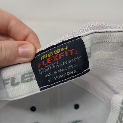 Florida Palms Lacrosse Fitted Mesh Back Trucker Hat Blue One Size Flexfit