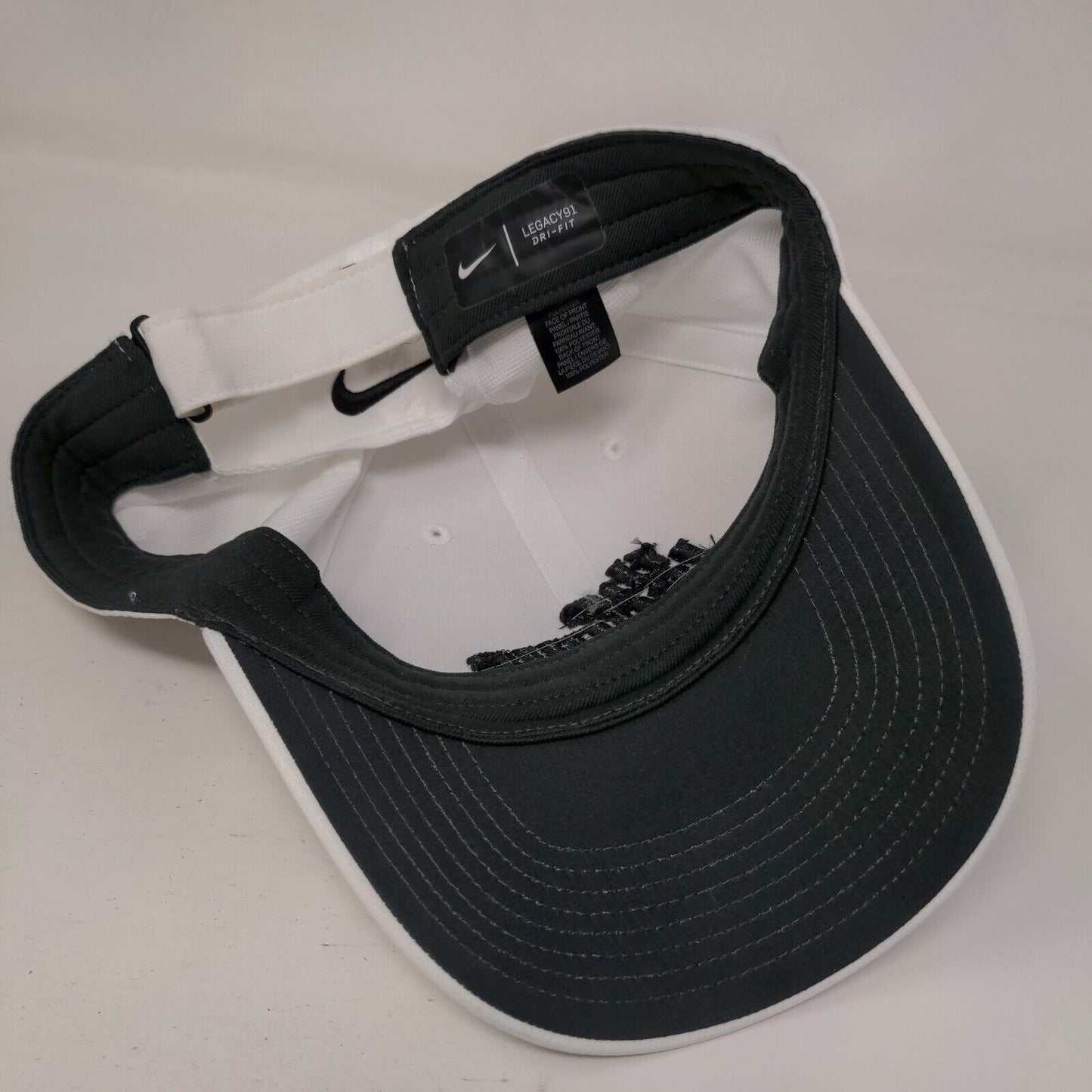 The League Strapback Hat White OSFM Adjustable Embroidered Legacy91 Nike Dri-Fit