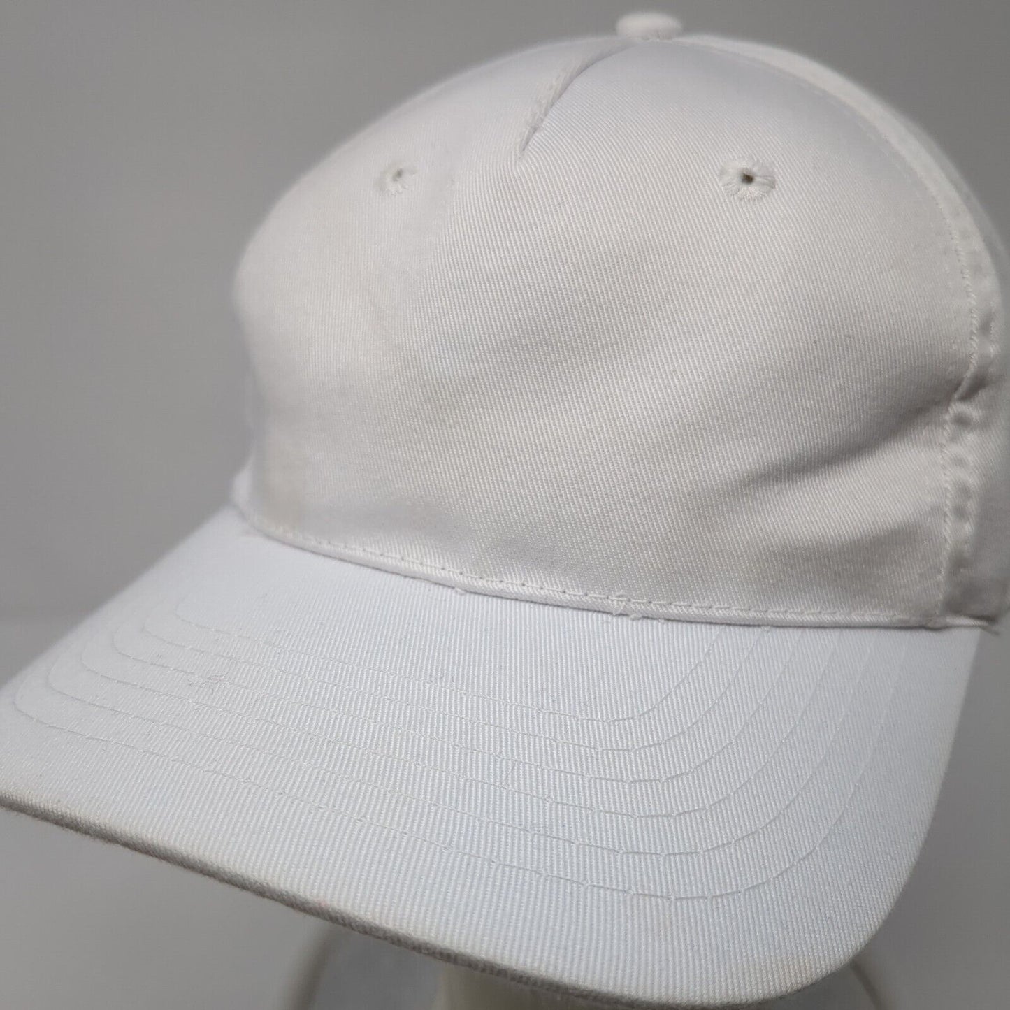 Cobra Snapback Hat White One Size Adjustable Vented Holes 6 Panel Blank