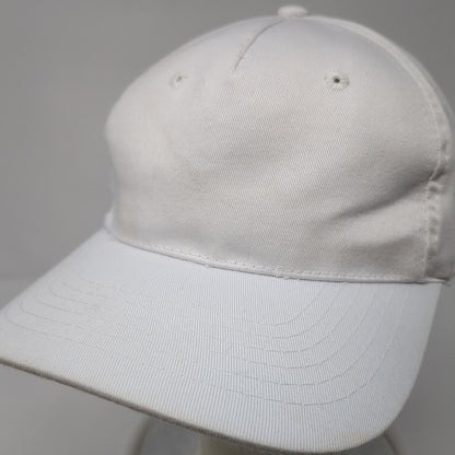 Cobra Snapback Hat White One Size Adjustable Vented Holes 6 Panel Blank