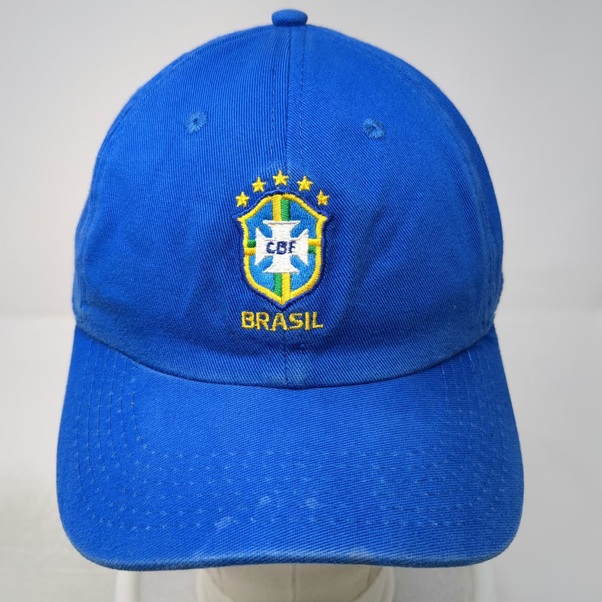 Nike Baseball Cap Blue One Size Brazil Soccer CBF Crest Five Stars Slideback Hat