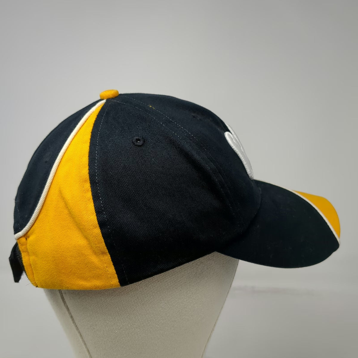 Caterpillar Baseball Cap Black Yellow White One Size Operator Logo Strapback Hat