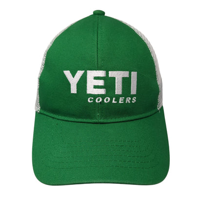 YETI Coolers Snapback Trucker Hat Green OS Adjustable Embroidered Mesh Back