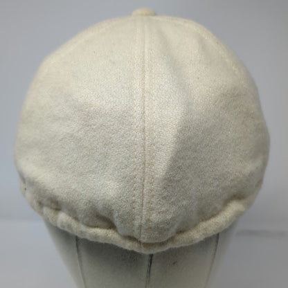 C.C Baseball Cap Beige Blue Brown M Vail Logo Wool Blend Fitted Stretch Hat