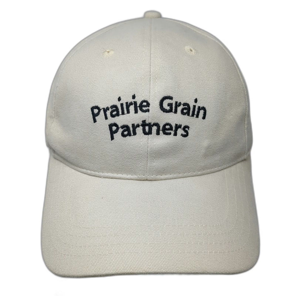 Prairie Grain Partners Baseball Cap Beige OSFM Cotton Slideback Hat Embroidery