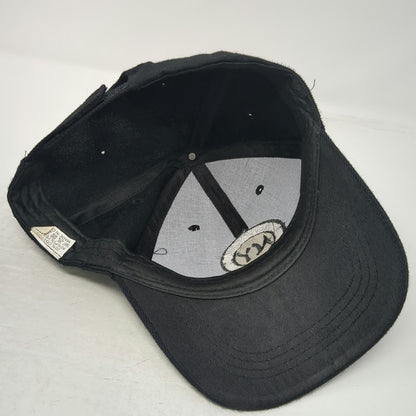 Black Baseball Cap One Size Strapback New York NY Monogram Patch 6-Panel Hat