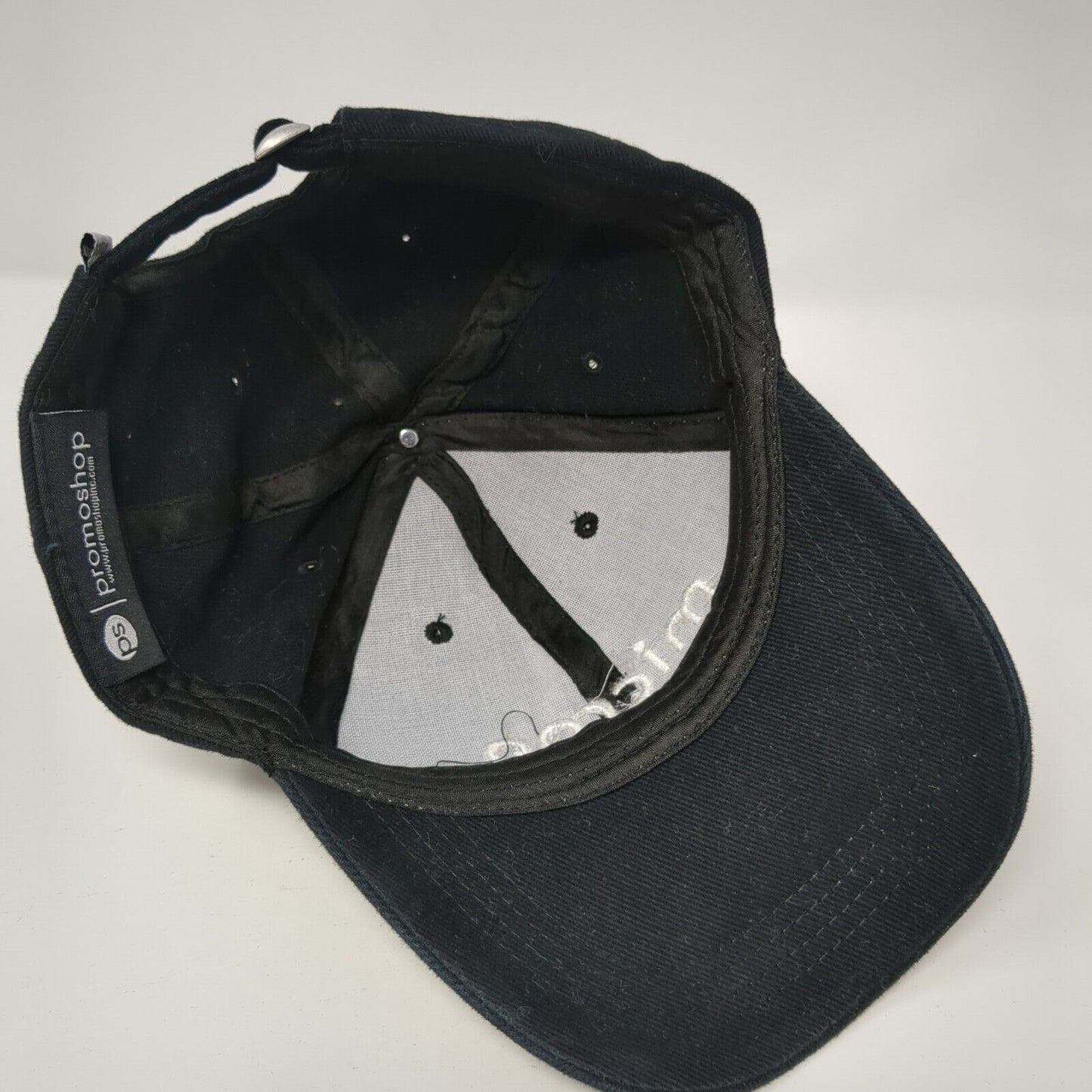 Micron Slideback Hat Black One Size Adjustable Embroidered Vent Holes