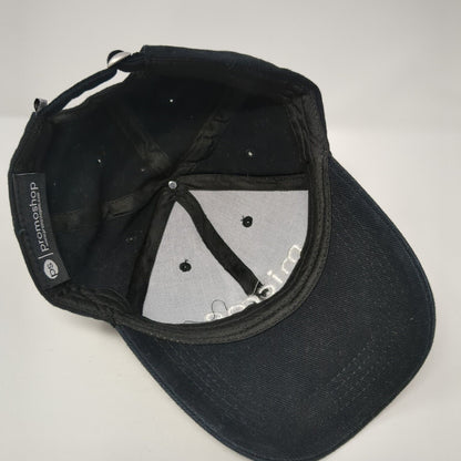 Micron Slideback Hat Black One Size Adjustable Embroidered Vent Holes