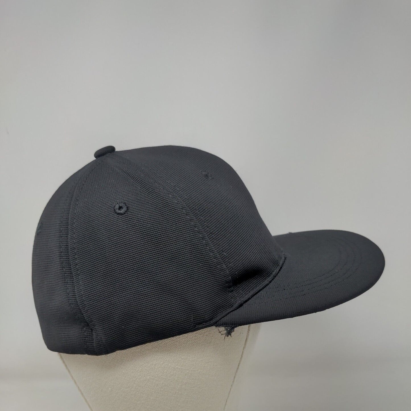 Unbranded Fitted Hat Black One Size Lightweight Vented Holes 6 Panel Blank