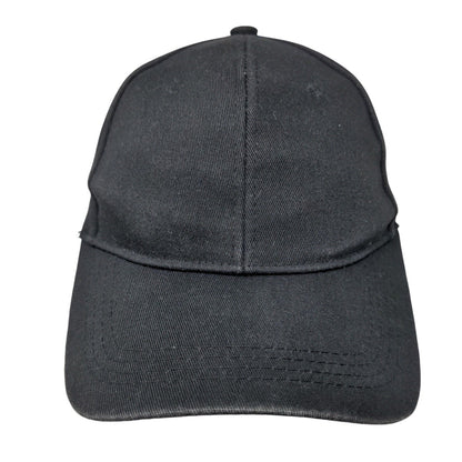 Unbranded Strapback Hat Black OSFA Adjustable Blank 6 Panel Solid