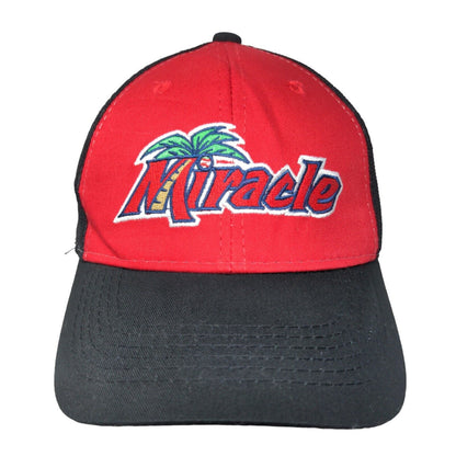 Miracle Snapback Mesh Back Trucker Hat Black OSFM Palm Tree Colorblock